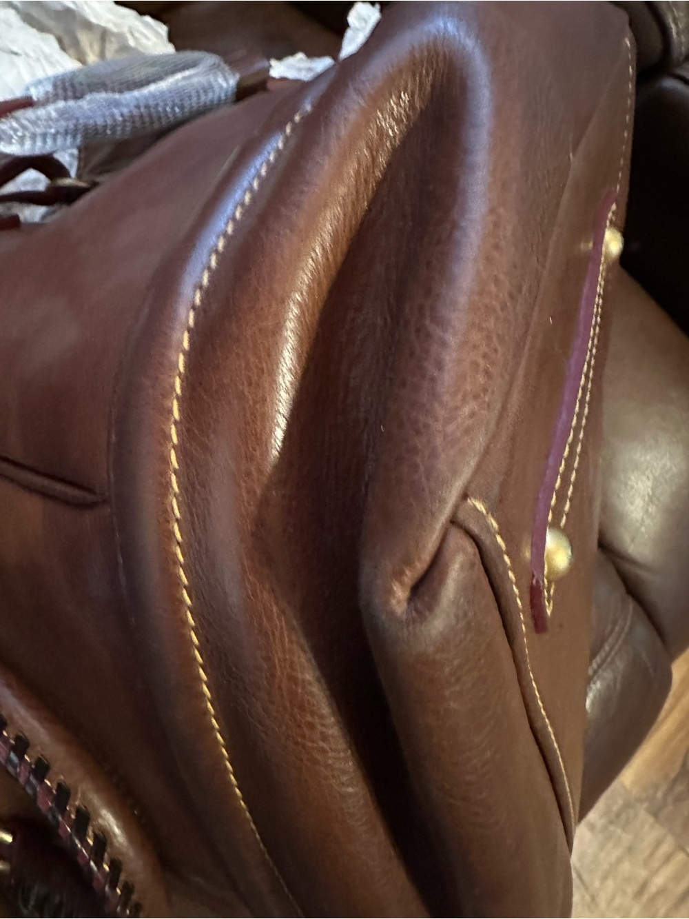 Dooney and Bourke Chestnut Florentine leather Buckley. ENDING SOON! - Picture 8 of 14